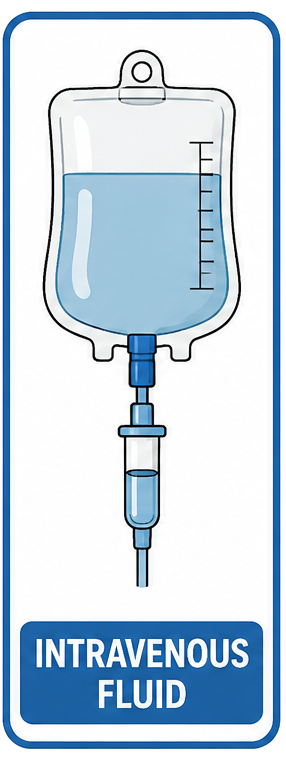 Intravenous fluid card