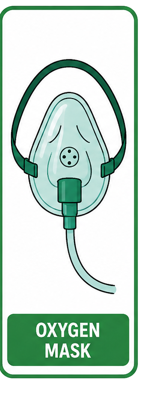 Oxygen mask card