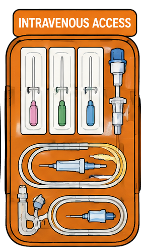 Intravenous access pouch