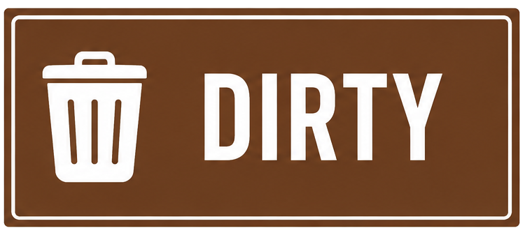 Dirty area sign